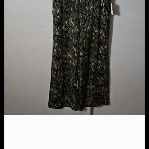 Faded Glory Green Camouflage Maxi Skirt